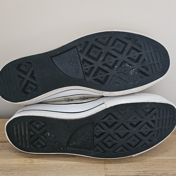 Converse Women's Gold Shimmer Canvas Sneakers, Shoes - Picture 9 of 10